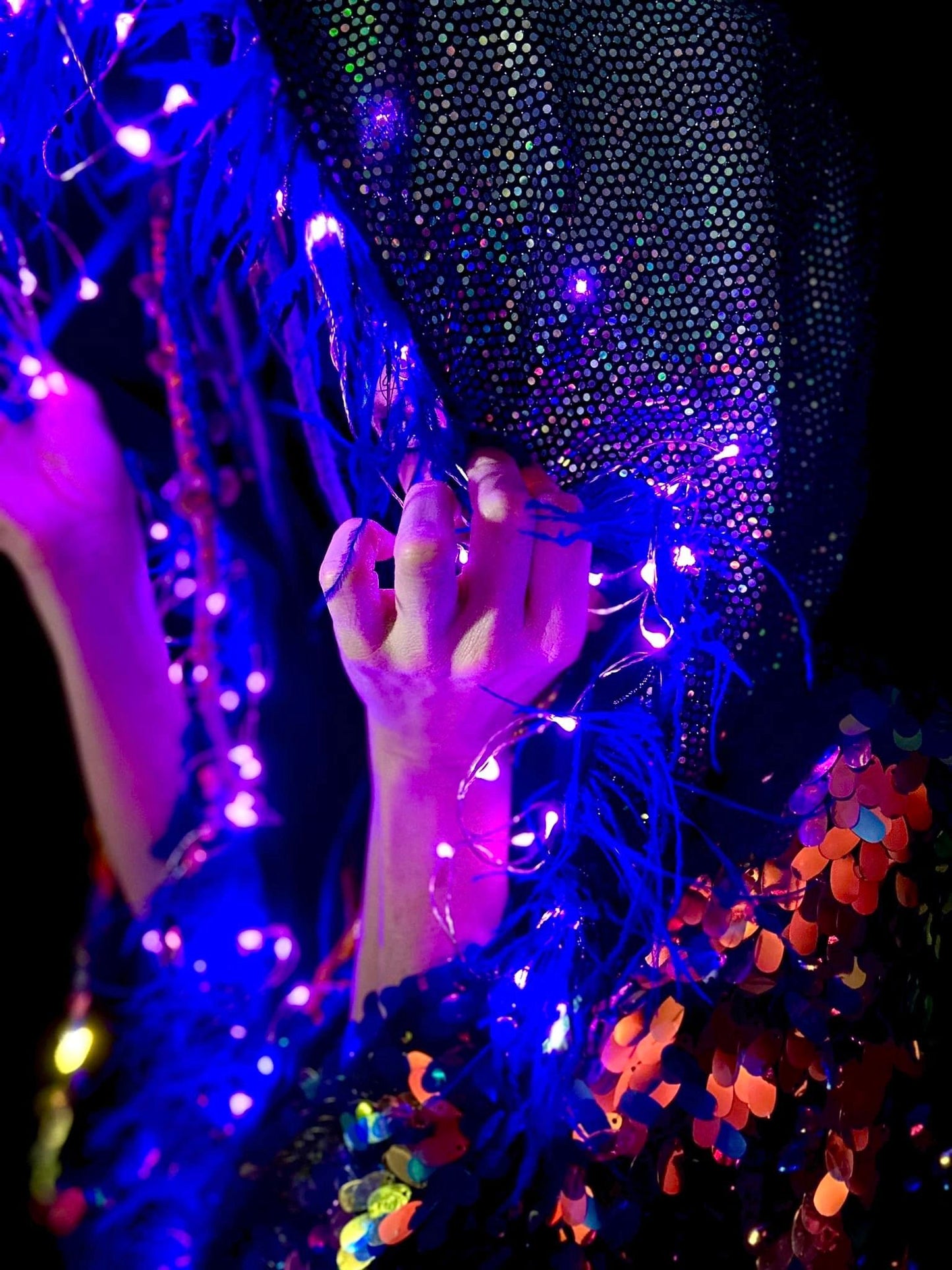 LED Infinite Wander Wizard Hat scarf