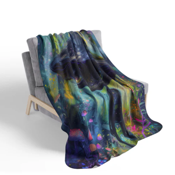 Darkle Festival Blanket, Fleece Blanket, Sherpa Blanket, Rainbow Blanket