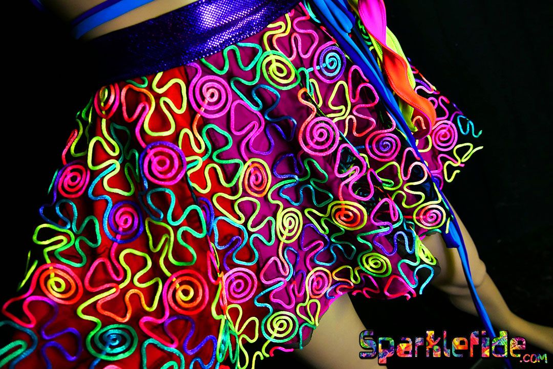 UV Cosmic Threads Circle Skirt
