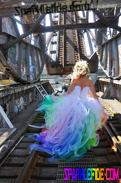 Custom Rainbow Wedding Dresses