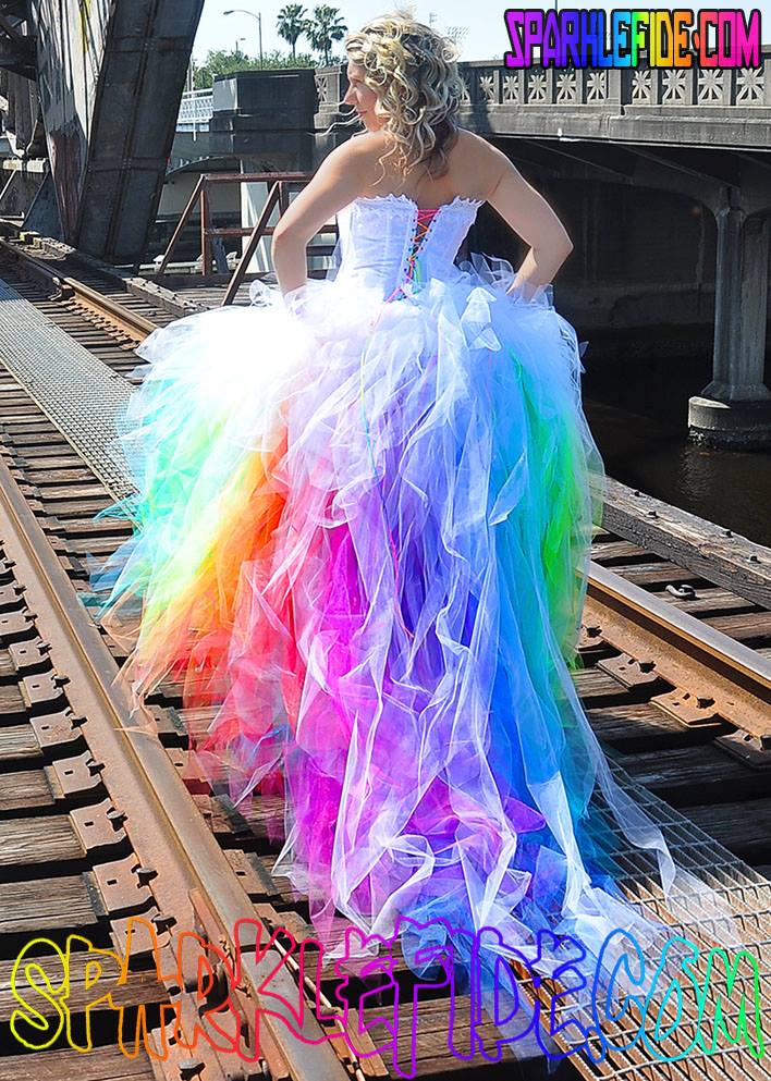 Custom Rainbow Wedding Dresses