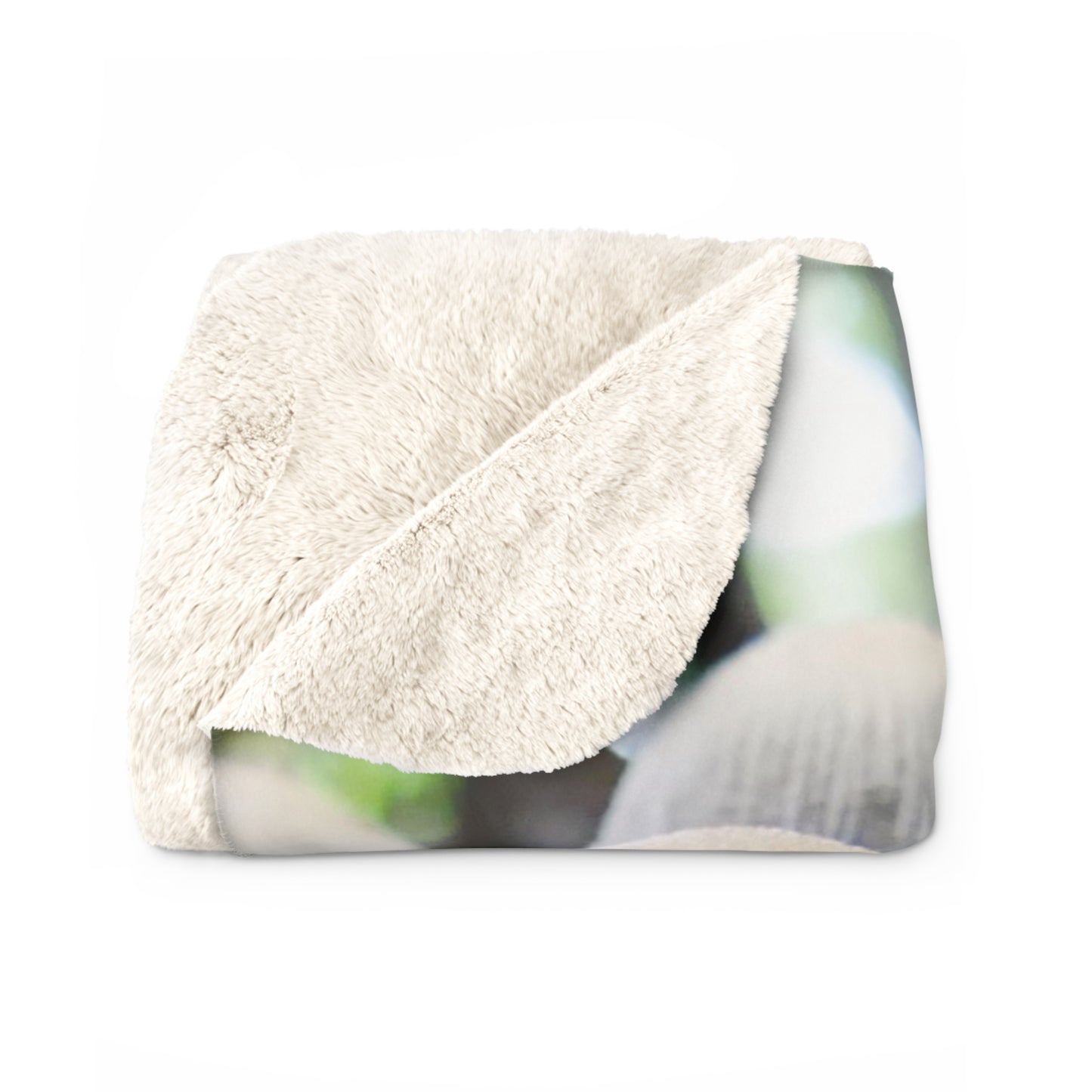 Mushroom Family Festival Blanket, Fleece Blanket, Sherpa Blanket, Rainbow Blanket