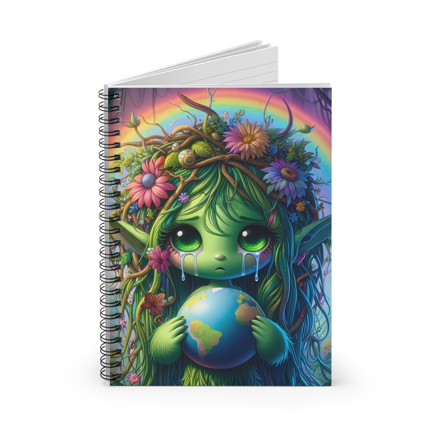 Earth Warrior Rainbow Notebook, Spiral Notebook,  Vision Notebook
