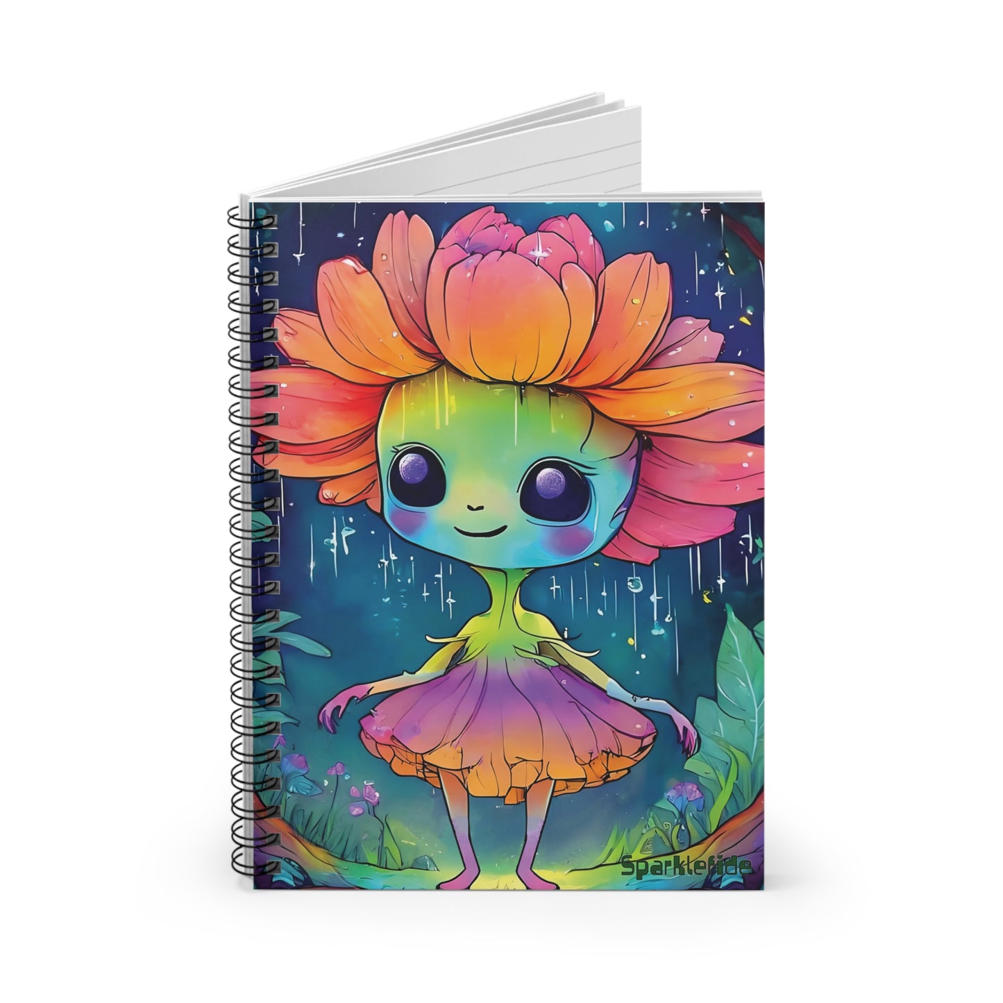 Rain Dance Rainbow Notebook, Spiral Notebook,  Vision Notebook