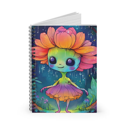 Rain Dance Rainbow Notebook, Spiral Notebook,  Vision Notebook