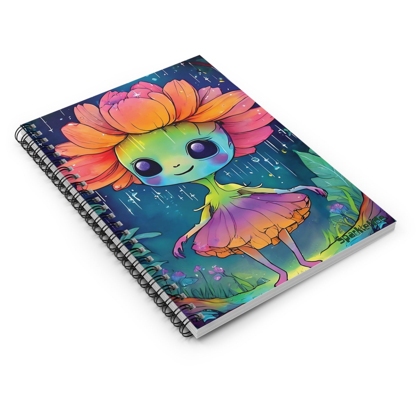 Rain Dance Rainbow Notebook, Spiral Notebook,  Vision Notebook