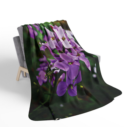 Wild Wonder Festival Blanket, Fleece Blanket, Sherpa Blanket, Rainbow Blanket