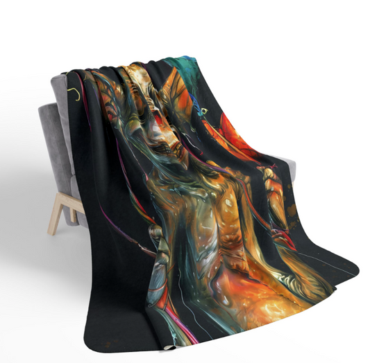 Bassin Bristlecone Brook- Banshee Fleece Blanket,  Sherpa Blanket,  Rainbow Blanket