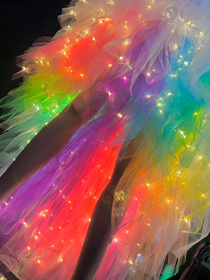LED Rainbow Tutu Skirt