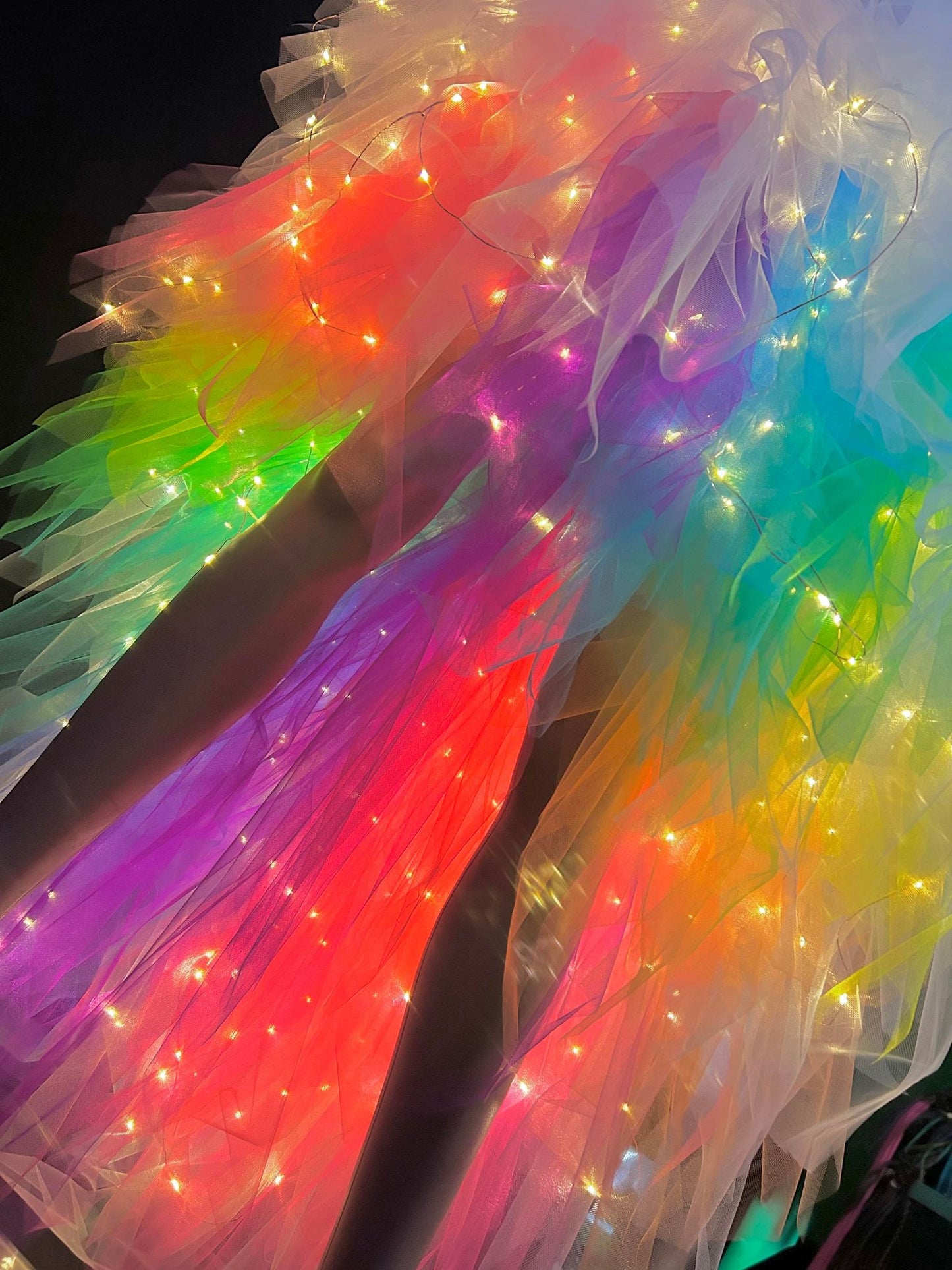 LED Rainbow Tutu Skirt