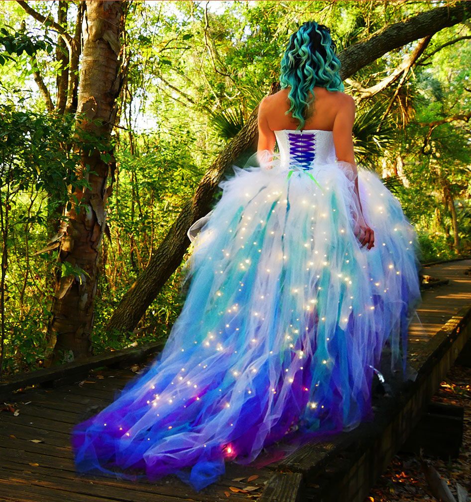 Custom Rainbow Wedding Dresses