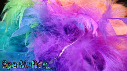 LED Rainbow Sprinkles Feathered Hat