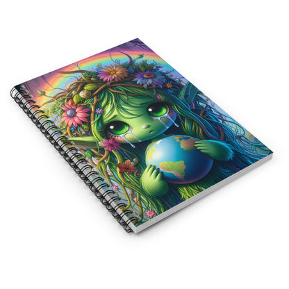 Earth Warrior Rainbow Notebook, Spiral Notebook,  Vision Notebook