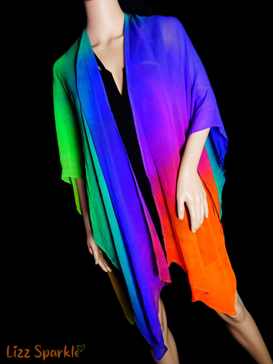 Rainbow Prismatic Silk Top