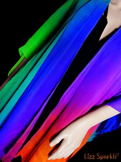 Rainbow Prismatic Silk Top
