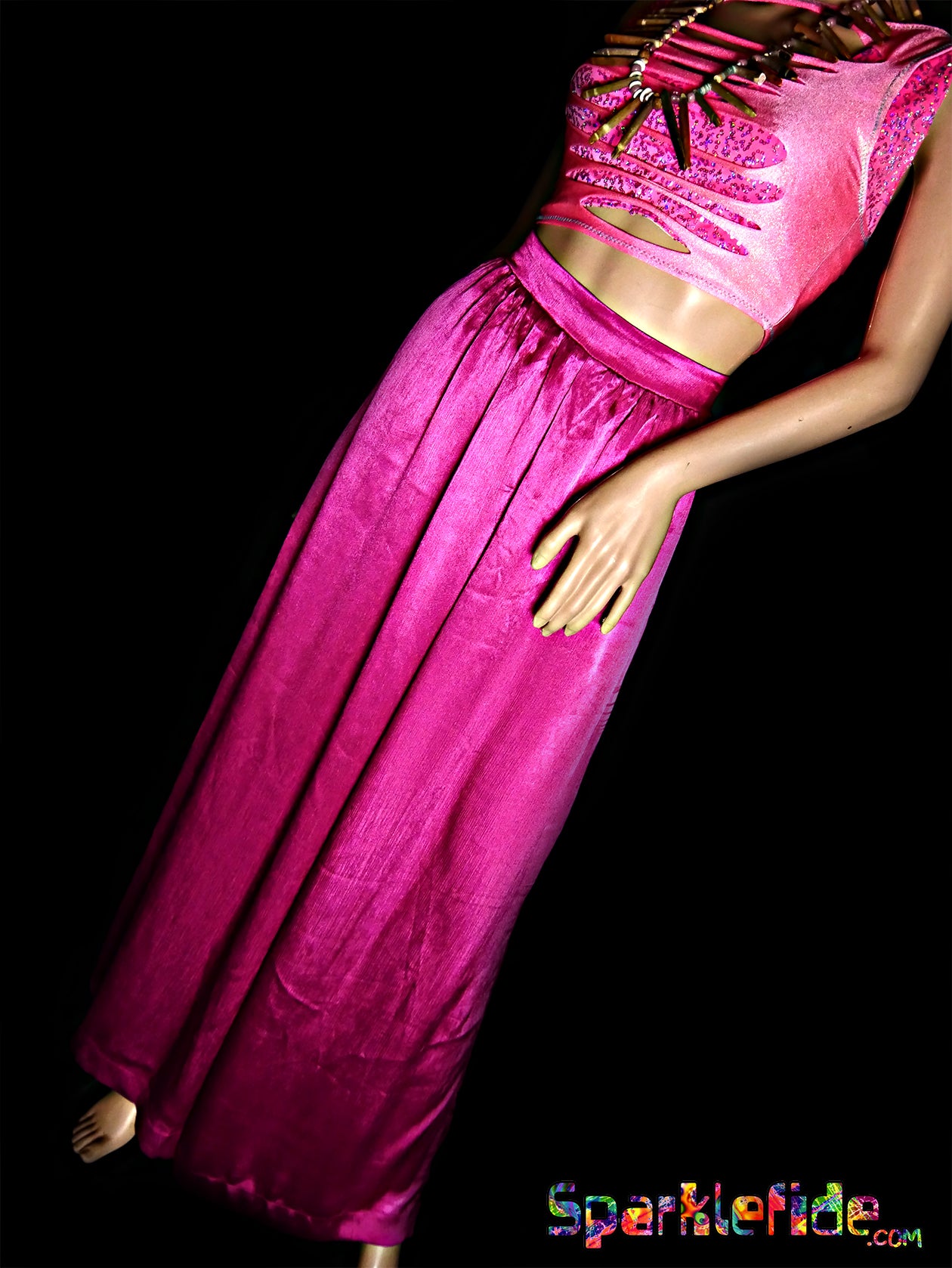 Shiny Pink Flow Pants