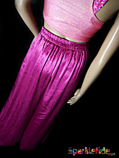 Shiny Pink Flow Pants