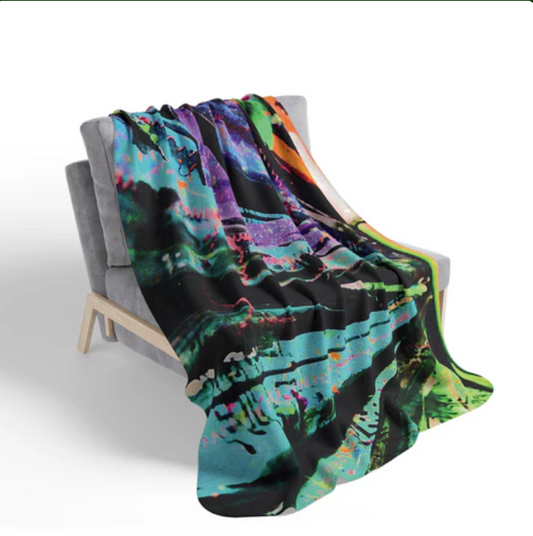 Brolly Up-close,  Fleece Blanket,  Sherpa Blanket,  Rainbow Blanket