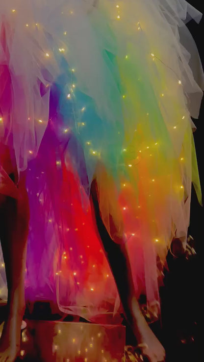 LED Rainbow Tutu Skirt