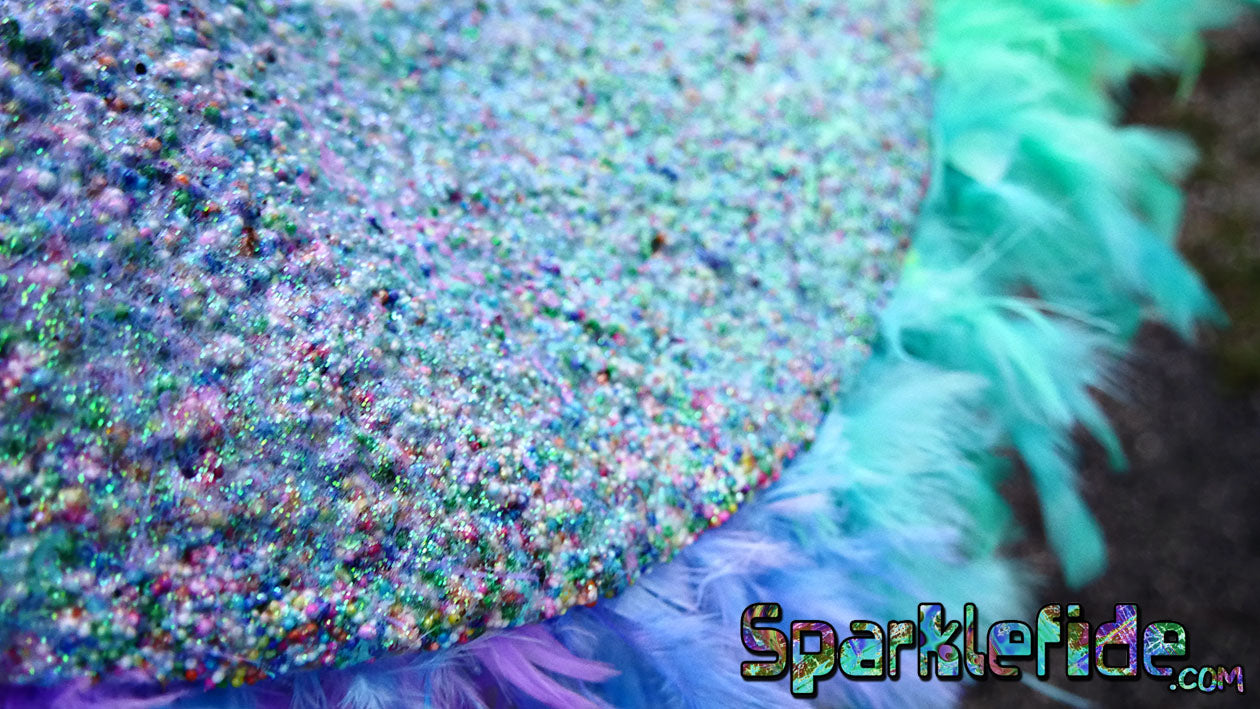 LED Rainbow Sprinkles Feathered Hat