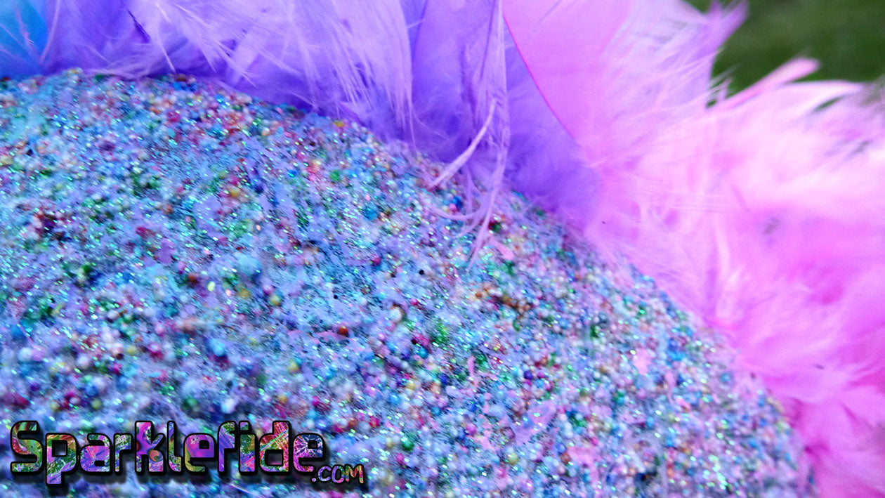 LED Rainbow Sprinkles Feathered Hat
